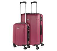 ITACA - Maletas de Viaje Rígidas ABS - Maleta de Viaje Cabina, Maleta Mediana y Maleta Grande - Asa Telescópica, 4 Ruedas Giratorias y Candado de Combinación, Fresa, 55 cm + 73 cm