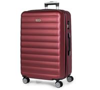ITACA - Maletas Grandes De Viaje Rígidas Ligeras con 4 Doble Rueda 360° Maleta Grande 23 Kilos Alta Resistencia Extensible Maleta XL Duradera, Granate