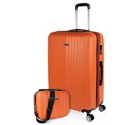 ITACA - Maletas Grandes de Viaje: Maleta Grande 23 Kilos, Maleta Viaje Grande, Maleta De Viaje para Todas Tus Aventuras. Material ABS Resistente y Ligera, Mandarina