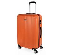 ITACA - Maletas Grandes De Viaje Rígidas Ligeras con 4 Doble Rueda 360° Maleta Grande 23 Kilos Alta Resistencia Extensible Maleta XL Duradera, Mandarina