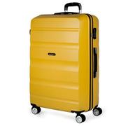 ITACA - Maletas Grandes de Viaje: Maleta Grande 23 Kilos, Maleta Viaje Grande, Maleta De Viaje para Todas Tus Aventuras. Material ABS Resistente y Ligera, Mostaza