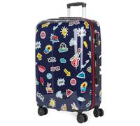 ITACA - Maletas Infantiles Resistentes Y Ligeras con Diseño Colorido para Niños Y Niñas Tipo Mediana Maletas De Viaje Infantiles Rígidas De Fácil Manejo. Candado de Combinación, Marino
