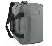 ITACA - Mochila viaje cabina avion 40X25X20 Maleta ligera para avión, de mano, con compartimentos. Compatible Ryanair, Gris