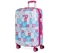 ITACA - Neceser de policarbonato para Mujeres y niños. Neceser de Viaje de Calidad rígida con asa Superior y Correa para el Hombro Ajustable. Marca Elegante, Azul Fucsia, Medium