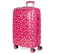 ITACA - Neceser de policarbonato para Mujeres y niños. Neceser de Viaje de Calidad rígida con asa Superior y Correa para el Hombro Ajustable. Marca Elegante, Fucsia, 65 cm, Niño