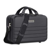 ITACA - Neceser Viaje - Neceser de Viaje Mujer Rígido - Neceser Mujer - Neceser Viaje Mujer de Material Ligero y Resistente. Estuche Maquillaje Mujer Rígido Juvenil, Negro