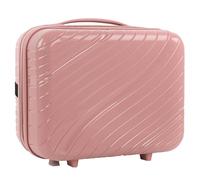 ITACA - Neceser de Viaje Rígido Mujer de Material Ligero y Resistente. Estuche Maquillaje, Rosa