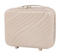 ITACA - Neceser de Viaje Rígido Mujer de Material Ligero y Resistente. Estuche Maquillaje, Taupe