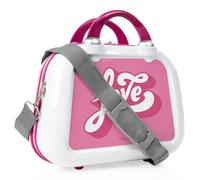 ITACA - Neceser Viaje - Neceser de Viaje Mujer Rígido de Material Ligero y Resistente. Estuche Maquillaje Mujer Rígido Juvenil, Blanco