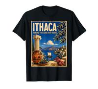 Itaca Tomando Largo Camino a casa La odisea de Homero Mitología Griega Camiseta gráfica económica