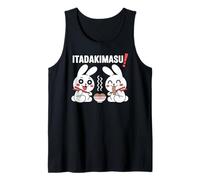 Itadakimasu! Funny Chibi Anime Bunny Kawaii Manga Comedia Camiseta sin Mangas