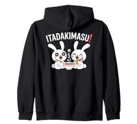 Itadakimasu! Funny Chibi Anime Bunny Kawaii Manga Comedia Sudadera con Capucha