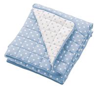 Italbaby Colcha para niños, Medida 110 x 150 cm, de algodón con Lunares Azules. Fabricado en Italia