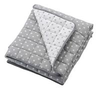 Italbaby Colcha para niños, Medida 110 x 150 cm, de algodón con Lunares Grises. Fabricado en Italia