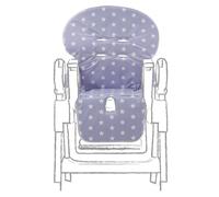 italbaby - Funda para trona de PVC, tamaño universal, fabricada en Italia, diseño de estrellas, color azul