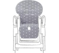 italbaby - Funda para trona de PVC, tamaño universal, fabricada en Italia, diseño de estrellas, color gris