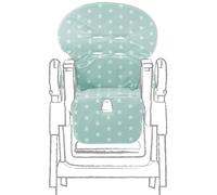 italbaby - Funda para trona de PVC, tamaño universal, fabricada en Italia, diseño de estrellas menta