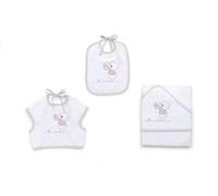 Italbaby Juego de toalla con capucha y babero