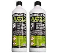 italchimici group desincrustante ac23 para Inodoro WC empotrable geberit y Cassette WC Externas para la eliminación de Piedra caliza - 2 Botellas de 1 litro de Cada uno