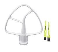 Italdos Batidor Plano K45B compatible para KitchenAid K45 KSM75 KSM90 KSM103 KSM110 KSM150 KSM151 KSM152 KN15E1X en Aluminio con 2 cepillos multiusos (tamaño 4,5QT / de 4,3 L)
