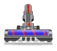 Italdos Cepillo compatible con Dyson V7 V8 V10 V11 V15 rodillo motorizado suave para parqué, azulejos, suelos duros y luz integrada