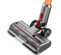 Italdos Cepillo motorizado eléctrico Turbo compatible con Dyson V7, V8, V10, V11 y V15, desenganche rápido con rodillo y cerdas para alfombra, suelo de parqué, azulejos con luz LED