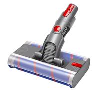 Italdos Cepillo motorizado eléctrico Turbo compatible con Dyson V7, V8, V10 y V11, cepillo de liberación rápida con doble rodillo, cerdas suaves para suelos de parqué, azulejos