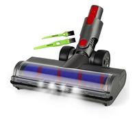 Italdos - Cepillo motorizado, turbo, eléctrico, compatible con Dyson V7, V8, V10, V11, V15, V12, cepillo con rodillo suave para parqué y baldosas, con luz LED y ruedas grandes, aspiración fuerte, rodillo suave