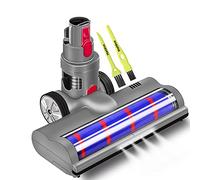Italdos - Cepillo motorizado turbo eléctrico compatible con Dyson V7, V8, V10, V15, V11, V12, cepillo motorizado de liberación rápida con cerdas suaves de rodillo para baldosas, mármol, parquet, con luz LED y ruedas grandes