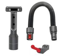Italdos Cepillo para pelo de perro y gato, compatible con Dyson V7, V8, V10, V11 y V15, para aspirar pelo medio o corto de mascotas, con tubo flexible y botón de bloqueo