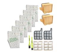 Italdos - Kit de bolsas para aspiradora Kobold VK135 VK136 con filtro de repuesto, 6 bolsas + 2 filtros de motor + 2 filtros HEPA + 12 perfumes