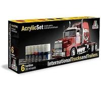 Italeri 0435 - Set De Acrílicos "Camiones Y Remolques Internacionales"