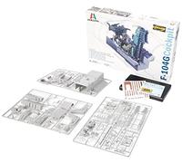 Italeri 1:12 F-104G Cockpit, réplica Fiel, modelismo, Manualidades, aficiones, Pegar, Kit de Montaje de plástico, Color Transparente, pequeño (IT2991)