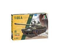 Italeri 1:72 T-55 - modelismo, Kit, Modelo de Suelo, Hobby, Pegado, Kit de plástico, detallado, 7081S