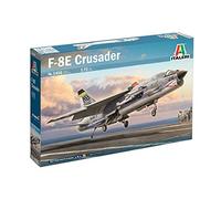 Italeri 1456 1:72 F-8E Crusader-Modelo de Suelo, Hobby, Pegado, Kit de plástico, detallado, Multicolor (1456S)