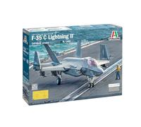 Italeri 1469 1:72 F-35C Lightning II - modelismo, Kit, modelismo de pie, Manualidades, Hobby, encolado, Kit de plástico, Fiel al Detalle, Kit Militar