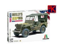 Italeri 3635 Jeep Willys MB 80th Anniversary Kit Plástico 1/24 T48 Post