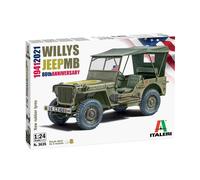 Italeri 3635 Willys Jeep MB 80th Anniversary 1:24 Model Kit (Importación USA)