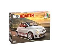 Italeri 3674 1:24 FIAT 500 Abarth (2008) - Modelismo, Kit de Montaje, modelismo estático, Manualidades, Hobby, Pegamento, Kit de plástico, Fiel al Detalle, Modelo de Coche, 1:24