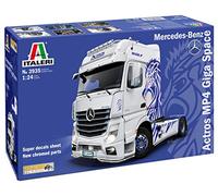 Italeri 3935S - 1:24 M-B Actros MP4 Show GigaSpace, maqueta, Kit de construcción, construcción de Modelos de pie, Manualidades, aficiones, Pegar, Juego de plástico detallado, sin barnizar