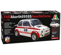 Italeri 4705S Fiat 4705-1:12 Abarth 695 SS/Assetto Corsa, maqueta, Modelo de construcción, sin barnizar