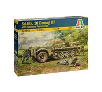 Italeri 6561S - Maqueta de Coche (Escala 1:35, 10 Demag D7, con parador alemán, maqueta, modelismo, modelismo, Manualidades, Hobby, Pegado, Kit de construcción de plástico, detallado)