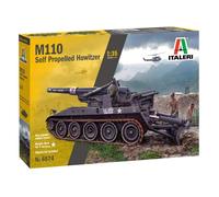 Italeri 6574 1:35 Obús autopropulsado M110 - Modelo de Suelo, Hobby, Pegado, Kit de plástico, detallado, Multicolor