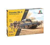 Italeri with 6579 1:35 Crusader MK.II m. Inf. Fig. (5) -Modelo de Suelo, Hobby, Pegado, Kit de plástico, detallado, Multicolor, Large