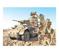 Italeri 6591 1:35 AB 41 con Bersaglieri Infantería italiana - Kit de construcción de modelos, fabricación de modelos de pie, manualidades, pasatiempos, pegado, kit de plástico, detallado, sin pintar