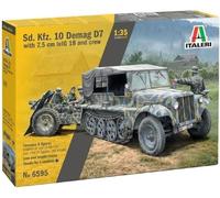Italeri 6595 SD.Kfz. 10 DEMAG D7 with 7,5 cm Le. IG 18 And Crew, Scala 1:35, Model Kit, Modelo de plástico para montar, modelismo, IT6595