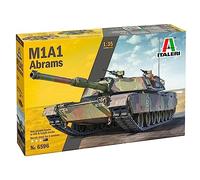 Italeri 6596 1:35 M1A1 Abrams - modelismo, Kit, Modelo de Suelo, Bricolaje, Hobby, Pegar, Kit de plástico, detallado, Multicolor