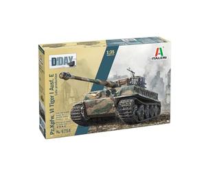 Italeri 6754 1:35 Pz.Kpfw. Vi Tiger I AUSF. E SP Prod - modelismo, Kit, maqueta, Manualidades, Hobby, Pegar, Kit de plástico, detallado, Kit de Tanque, Militar, Multicolor
