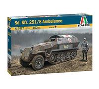 Italeri 7077 1:72 SD.Kfz. 251/8 Ambulance - modelismo, Kit, Modelo de Suelo, Hobby, Pegado, Kit de plástico, detallado