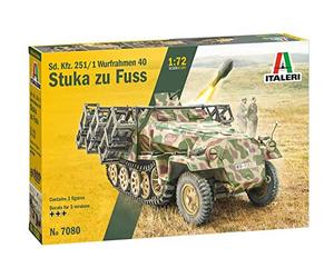 Italeri 7080S 1:72 SD.Kfz. 251/1 "Stuka Zu Fuss - modelismo, Kit, Stand modelismo, Hobby, encolado, Kit plástico, Multicolor